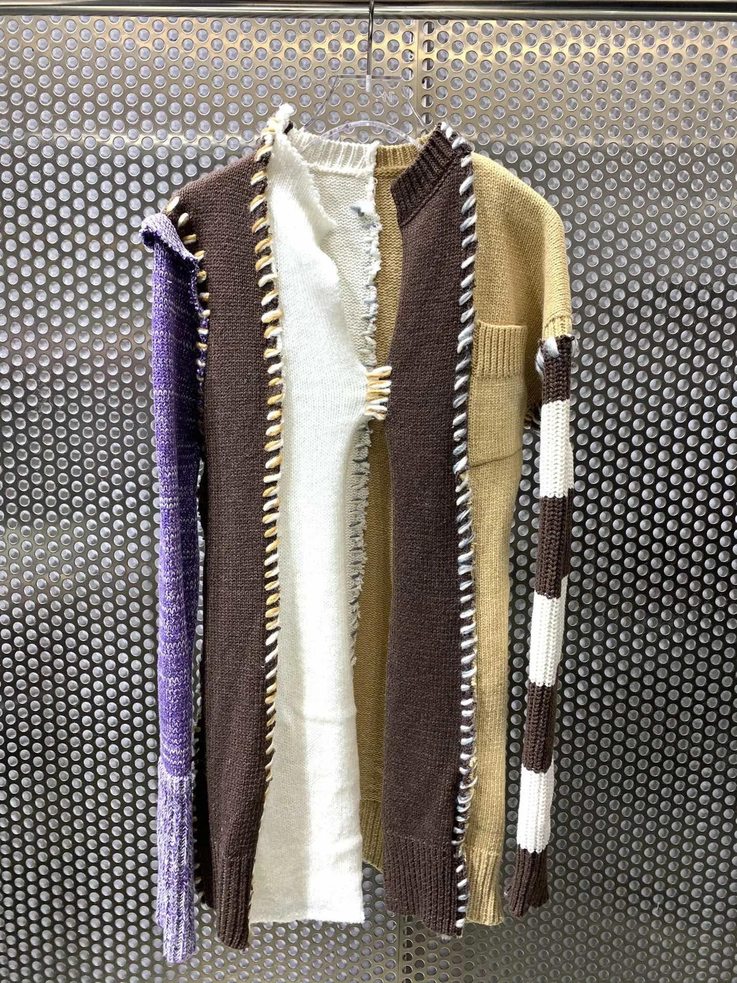 

2023 new fashion ladies long sleeve sexy casual color stitching cardigan 1119
