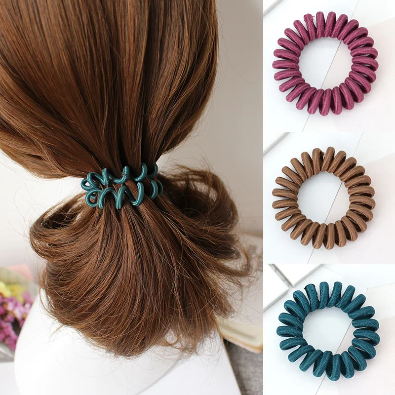 Скраб эластичные резинки телефонный провод Волосы Галстуки пончик хвост