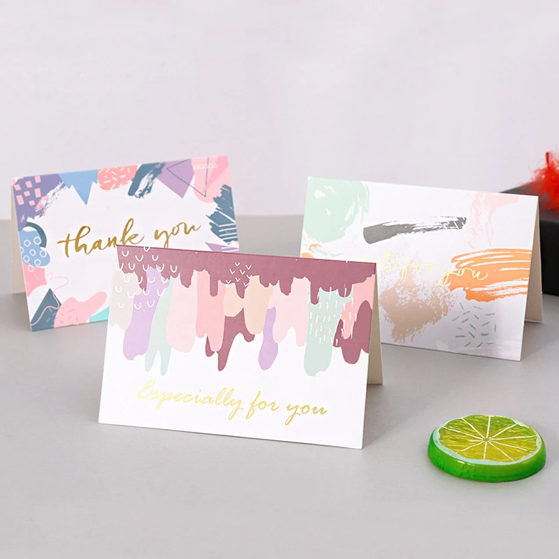 6 шт./лот Спасибо карты красочные простой дизайн Скрапбукинг вечерние