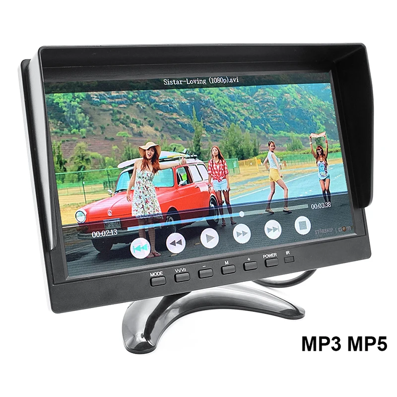 HD AHD 1920*1080P 10,1 дюймов Автомобильный MP4 MP5 грузовик фургон Автобус DVR Запись видео монитор с 4CH AHD Передняя Задняя Левая Правая камера