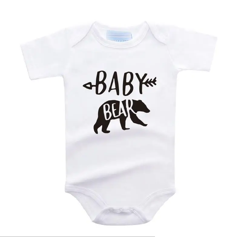 white t BABY BABY Одинаковые футболки для всей семьи с изображением медведя, мамы, медведя, папы, медведя, футболки, повседневные футболки с короткими рукавами для маленьких девочек, хлопковые футболки, Прямая поставка - Цвет: white t BABY BABY
