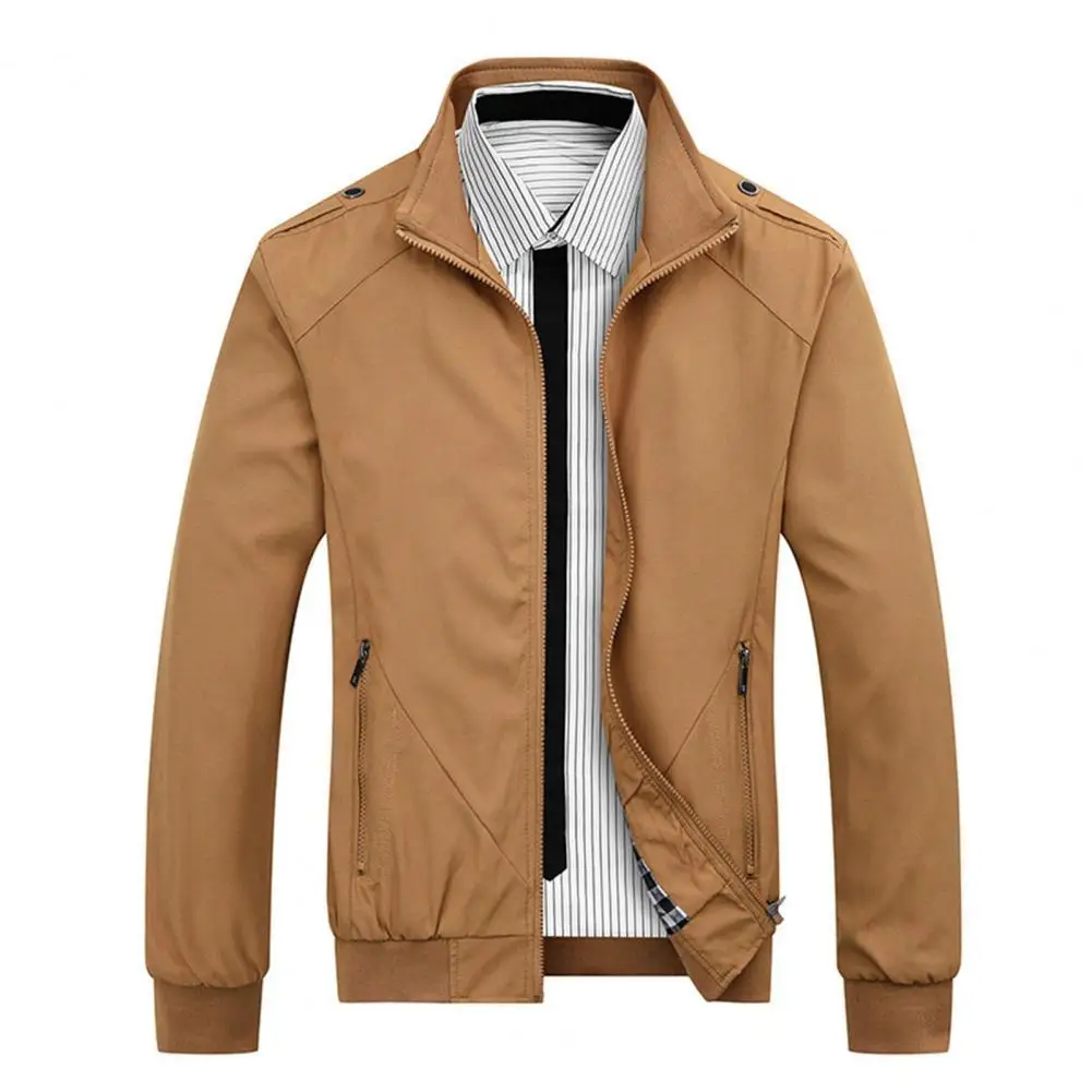 

Mens Jackets Spring Autumn Casual Coats Solid Color Mens Sportswear Stand Collar Slim Jackets Male Bomber Jackets erkek mont
