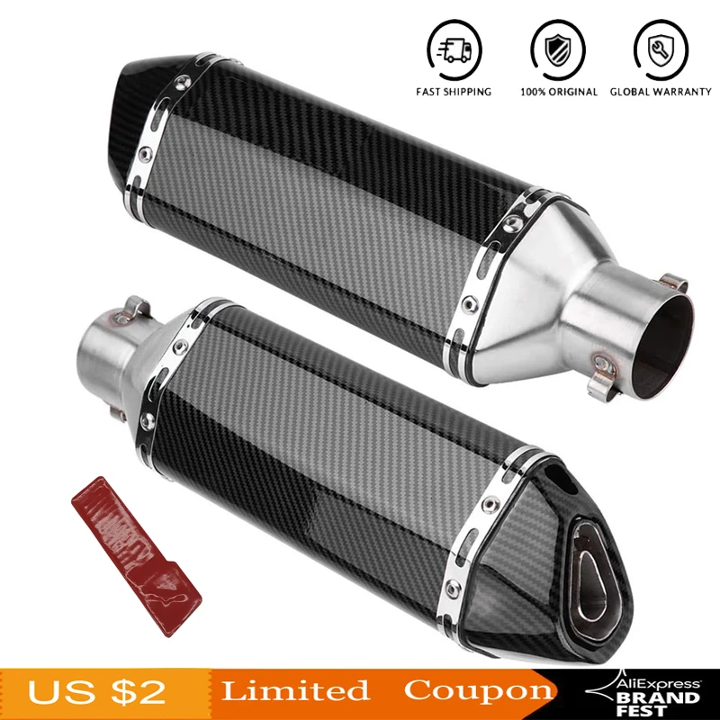 

Универсальный выхлопной глушитель acrapovic для мотоцикла из углеродного волокна, выхлопная труба для выхлопной трубы, выхлопная труба для пре...