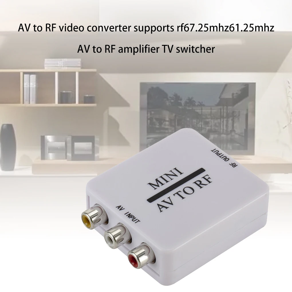 Мини HD видео конвертер RCA AV CVSB в RF адаптер Поддержка 67 25 МГц 61 для ТВ VHS VCR DVD