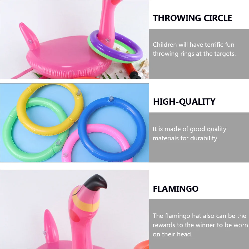 

1 Set Inflatable Hat Ring Tossing Game Party Toy(Random Color Ring)