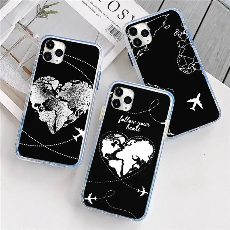 

world map Phone Case For iphone 12 5 5s 5c se 6 6s 7 8 plus x xs xr 11 pro max mini