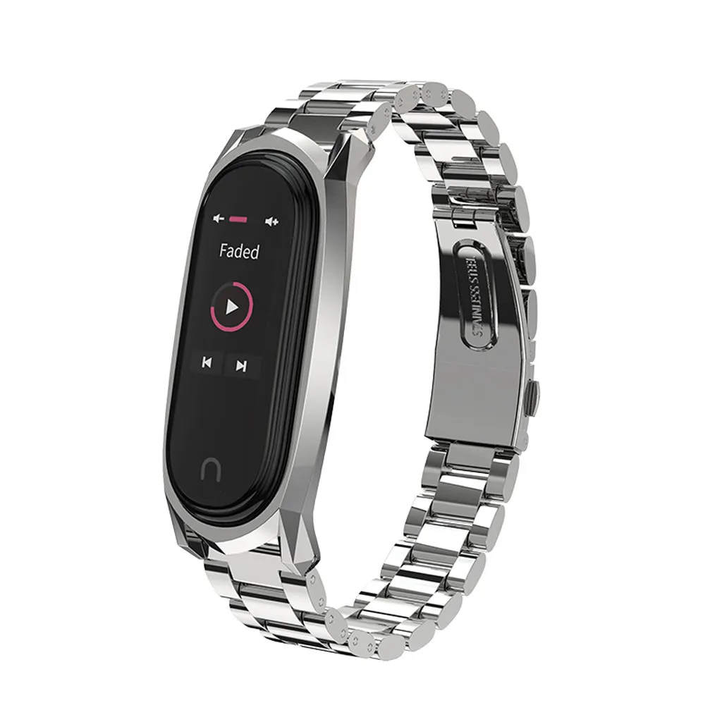 Совместимый для Xiaomi Mi Band 4 стальной длина прочный bluetooth Smartwatch horloge ремешок для умных часов Polsband повязки