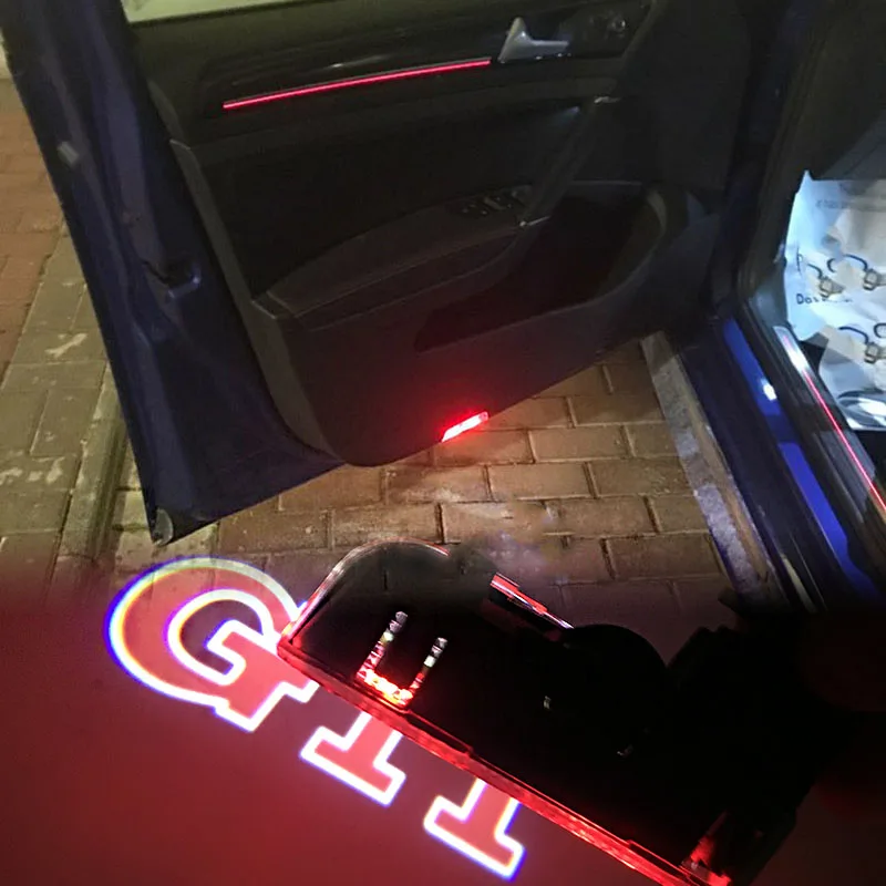 2P автомобильный Стайлинг 3D светодиодный проектор с логотипом дверной светильник