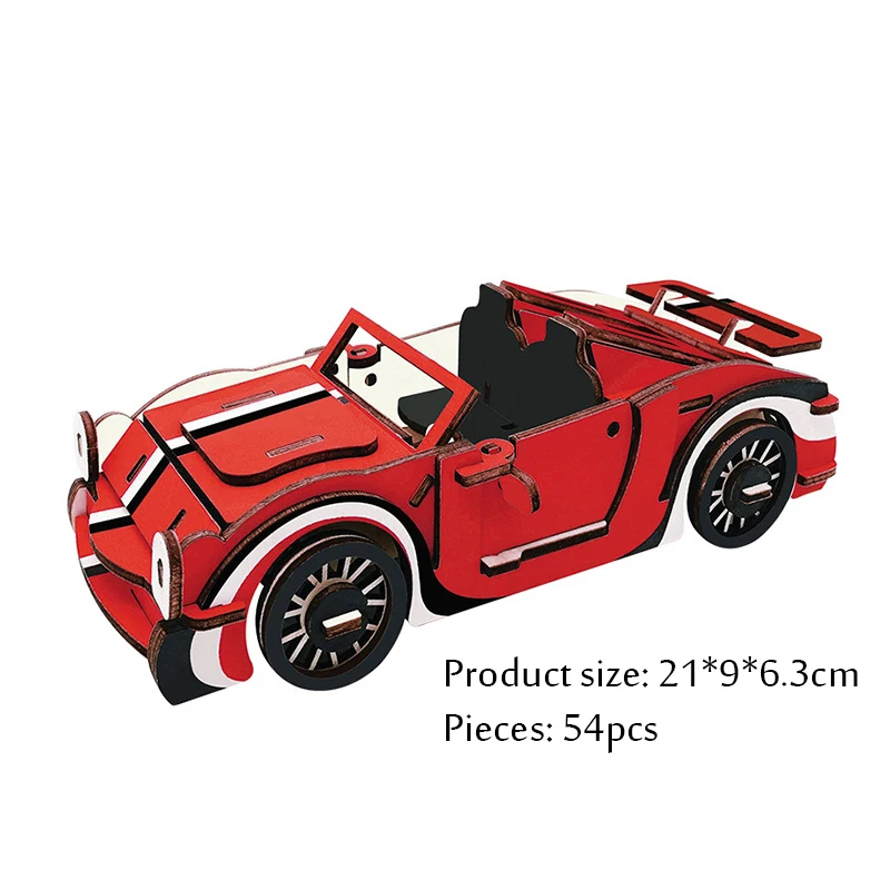 3D DIY деревянный автомобиль грузовик игра головоломка для детей натуральный цвет