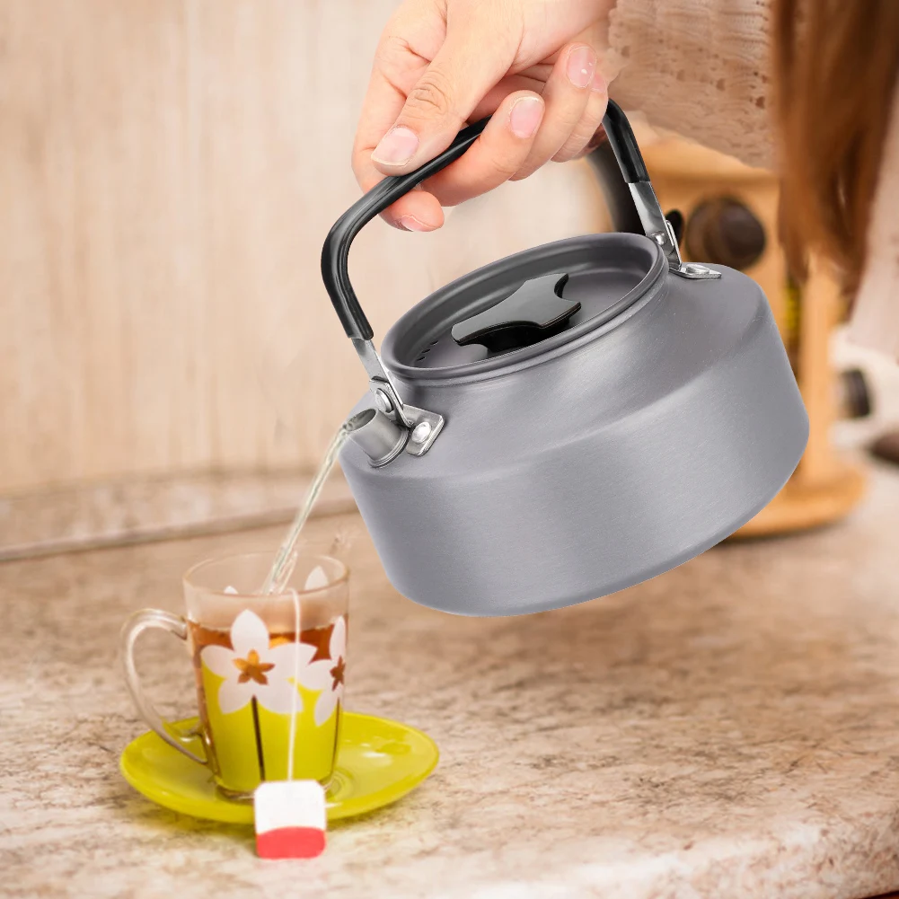 

1.1L Aluminum Teapot Camping Kettle Outdoor Coffee Kettle Camping Tableware Travel Tableware Outdoor Picnic Set Free Shipping