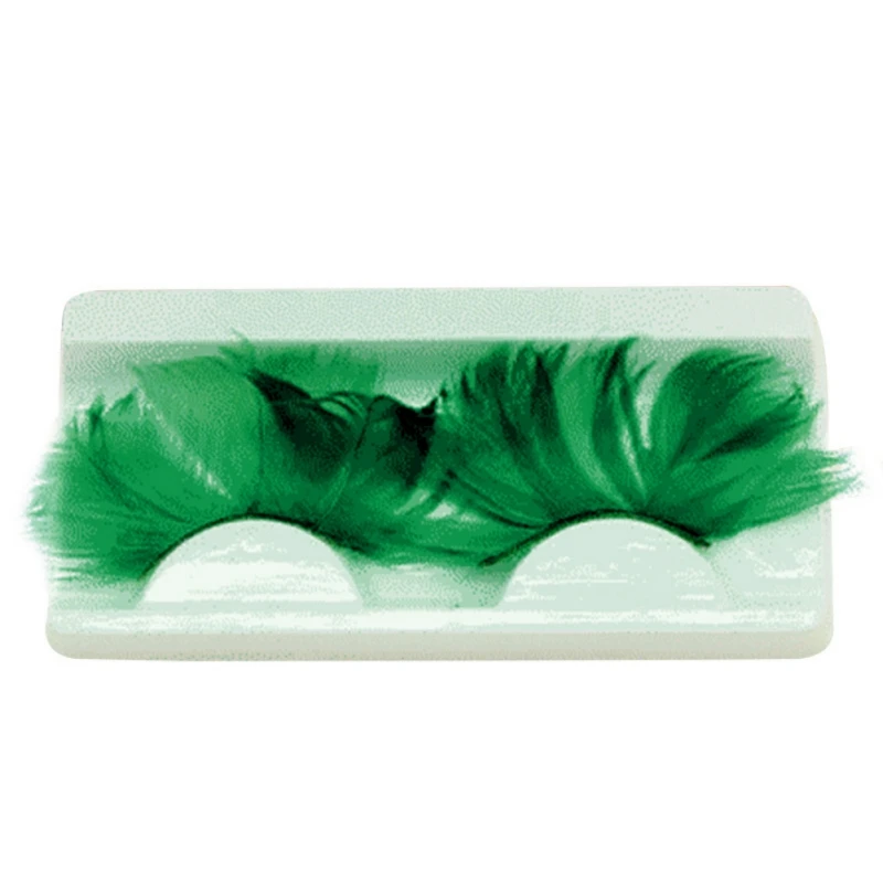 Натуральный Красочный перо сценический Макияж Поддельные ресницы толстые и