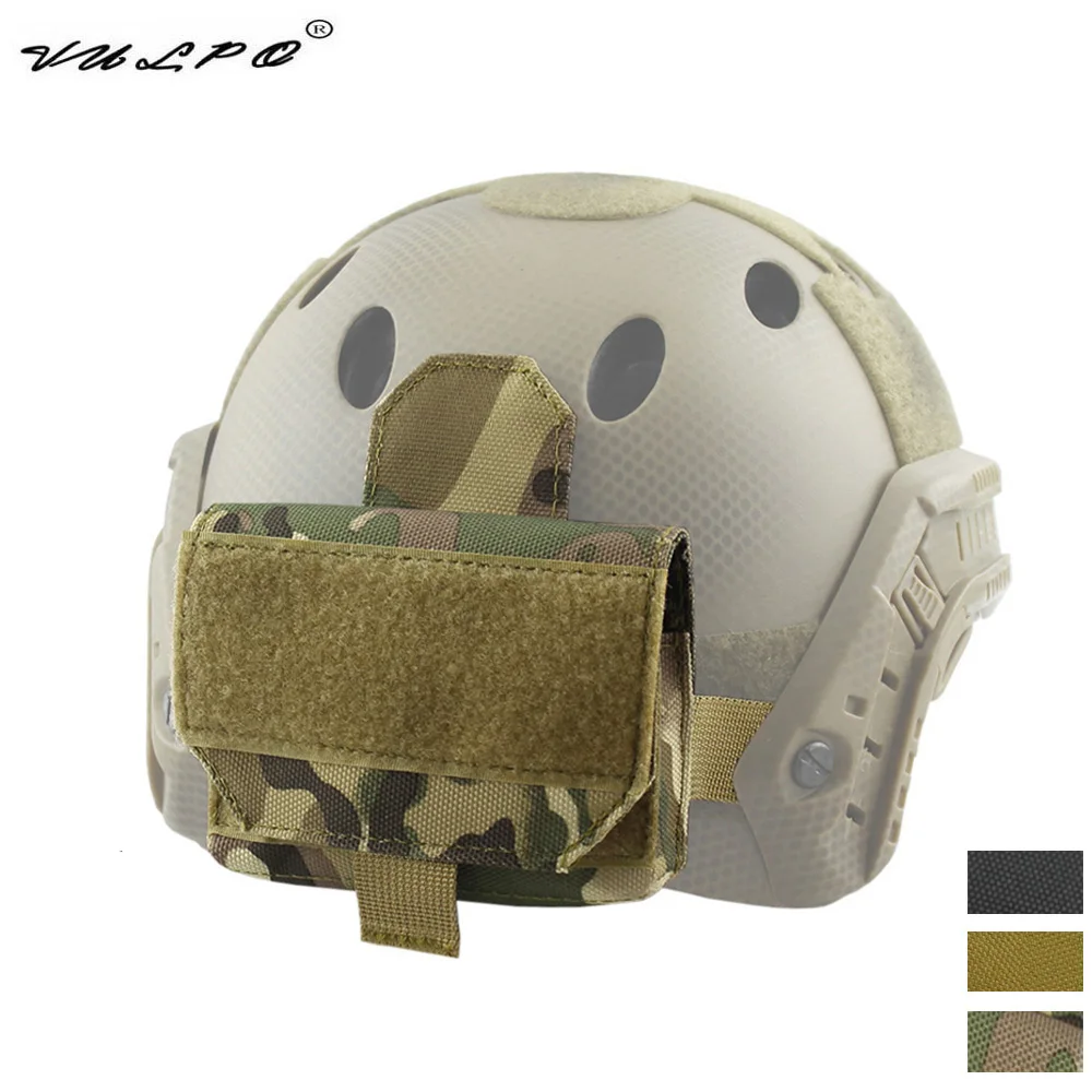 VULPO Hunting Airsoft Tactical Helmet Battery Pouch Fast Helmet Counterweight Pack Helmet Accessories MC BK KH