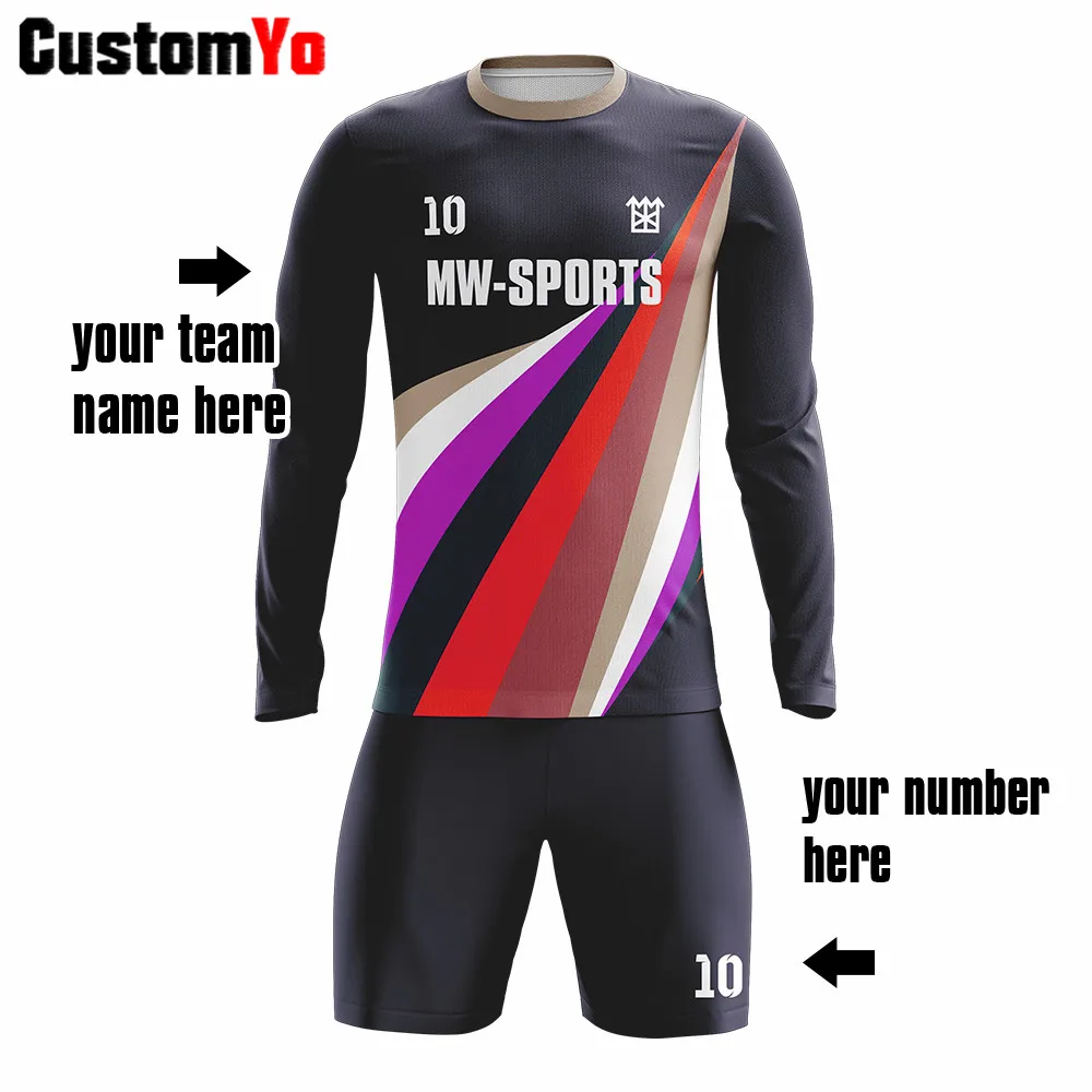 Профессиональный индивидуальный футбольный комплект мужская форма вратаря с