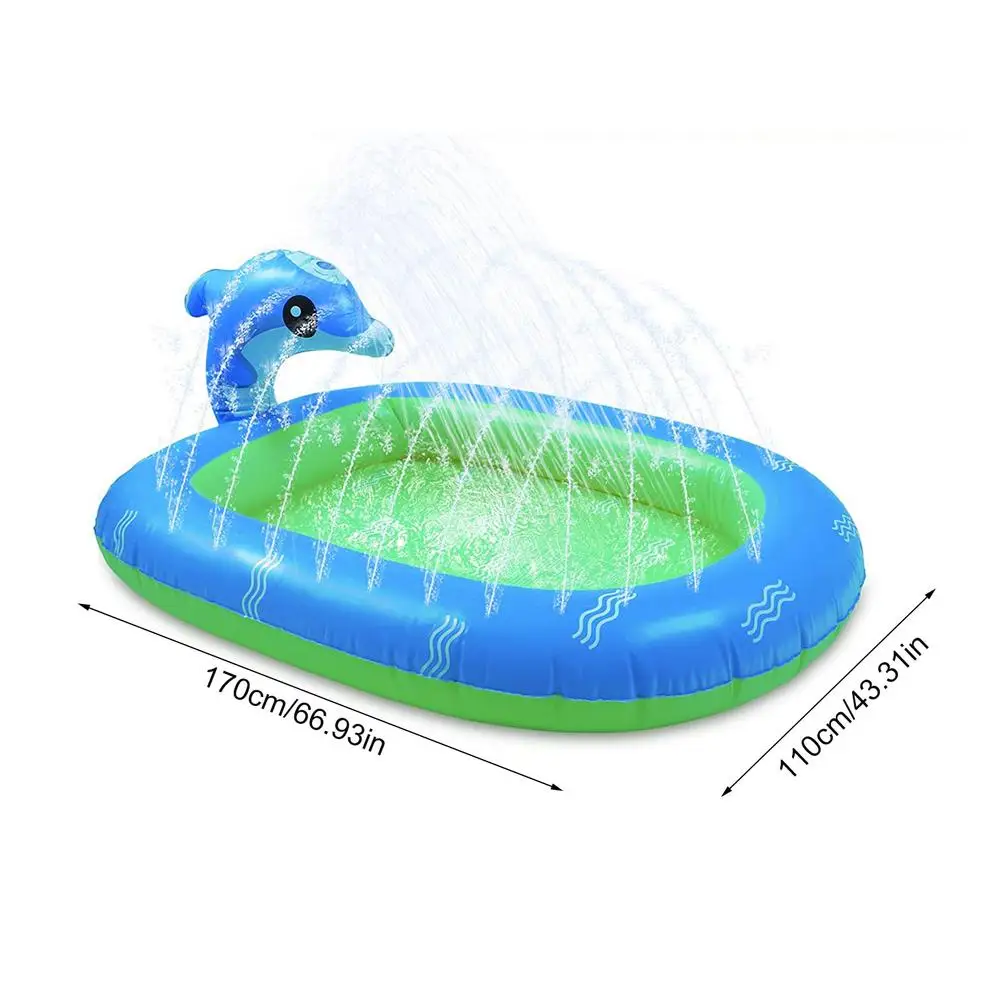 

Kids Sprinkler Water Toy Inflatable Round Splash Pool Playing Sprinkler Mat Yard Outdoor Fun PVC Material Inflatable Water Pool