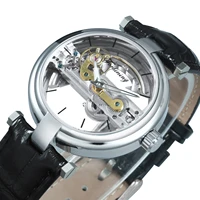 golden bridge watch men top brand luxury automatic mechanical watches mens 2020 fashion transparent case genuine leather band