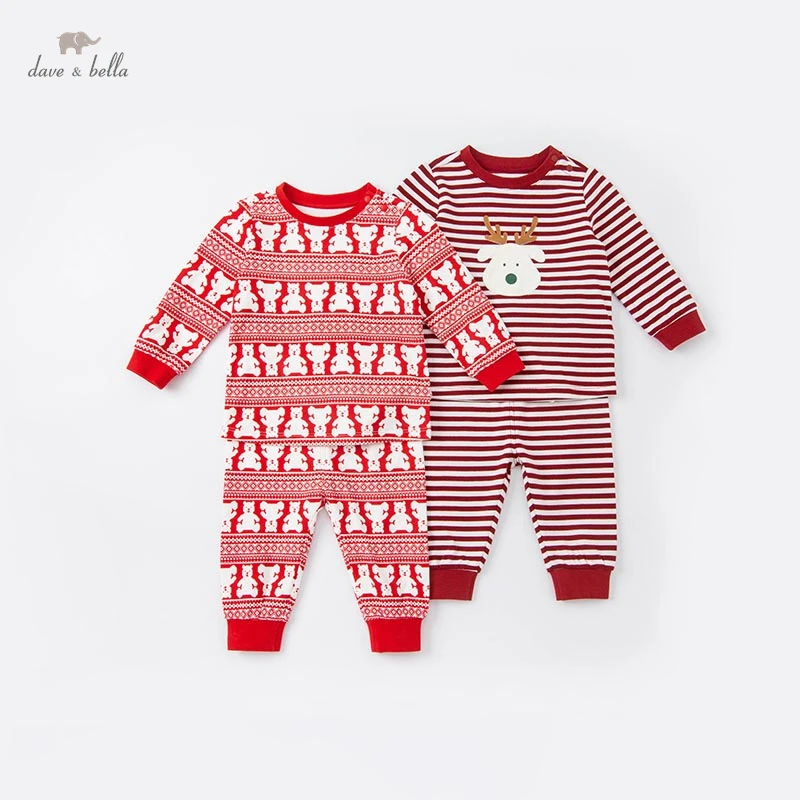 

DB20509 dave bella winter baby girls fashion cartoon print pajamas newborn baby underwear casual sleepwear 2 pcs suit