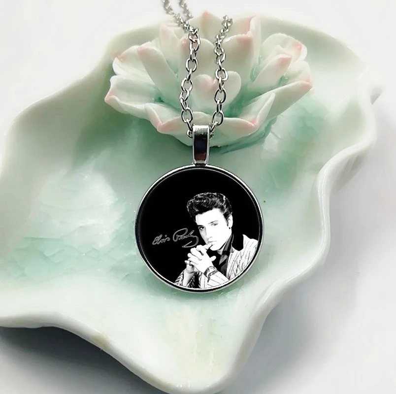 2019 Новое модное Гламурное ожерелье с подвеской из стекла Elvis высококачественное |