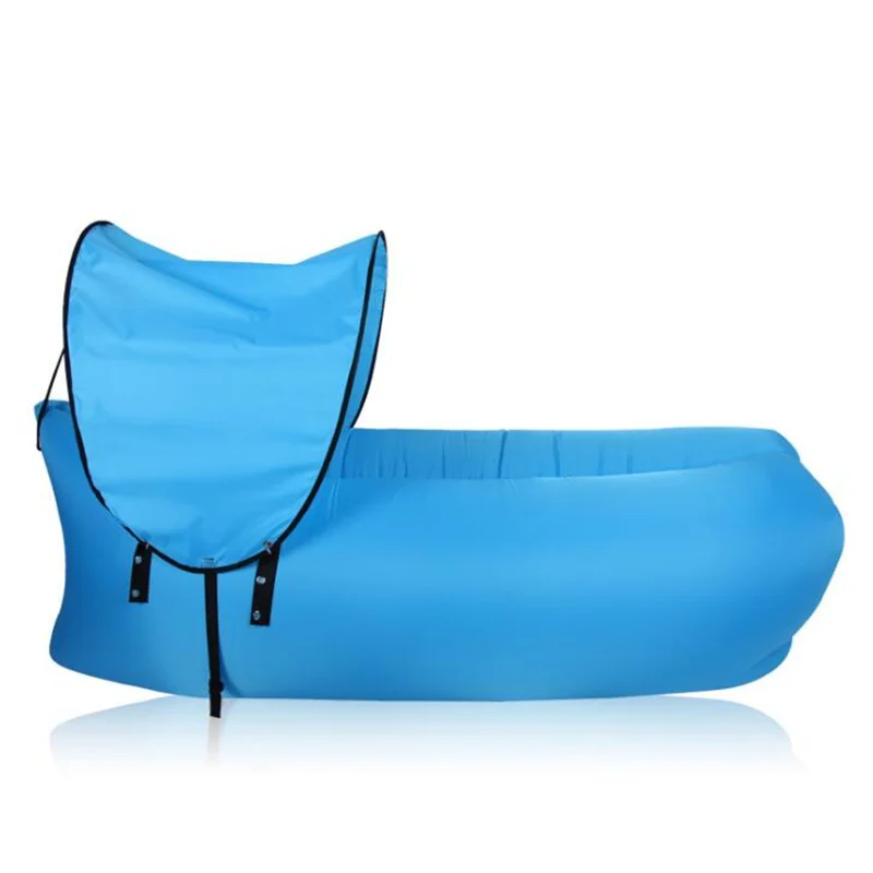 

Fonoun Outdoor Inflatable Sleep Bag Sofa Sleep Lounger Air Bed Camping Waterproof Portable with Shelter F06