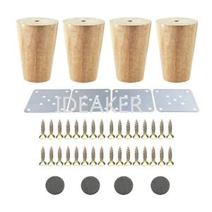 4 шт., металлические ножки для мебели из дуба