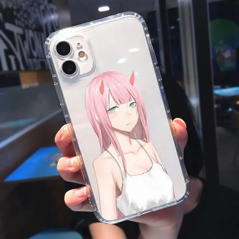

Zero Two Darling in the FranXX sexy girl Phone Case Transparent soft For iphone 5 5s 5c 6 6s 7 8 11 12 plus mini x xs xr pro max