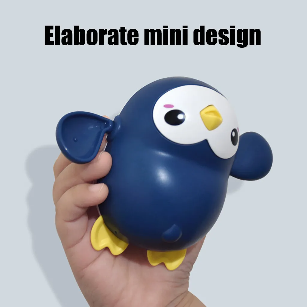 

New Baby Bath Swimming Bath Pool Toys Shy Penguin Cute Wind Up Penguin Animal Bath Toys Kawaii Cartoon Safe Funny Bath Toys 2021