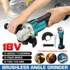Обновленная Беспроводная угловая шлифовальная машина, 800 Вт, 18 в, 125 мм, 4 скорости
