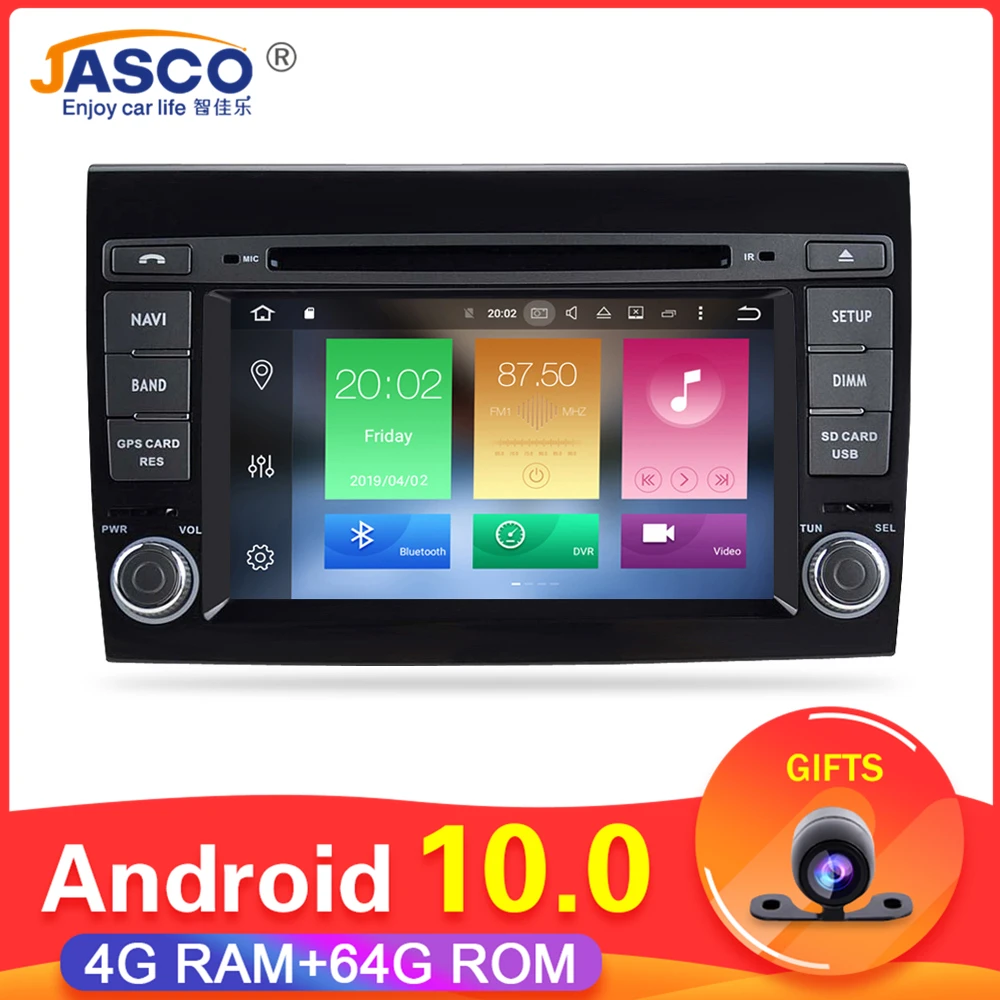 Android 10 0 автомобильный стерео DVD плеер GPS ГЛОНАСС мультимедиа для Fiat/Bravo 2007-2012 аудио