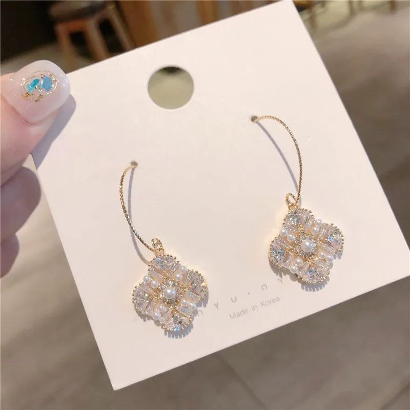 Роскошные высококачественные серьги с драгоценным жемчугом Корейская версия