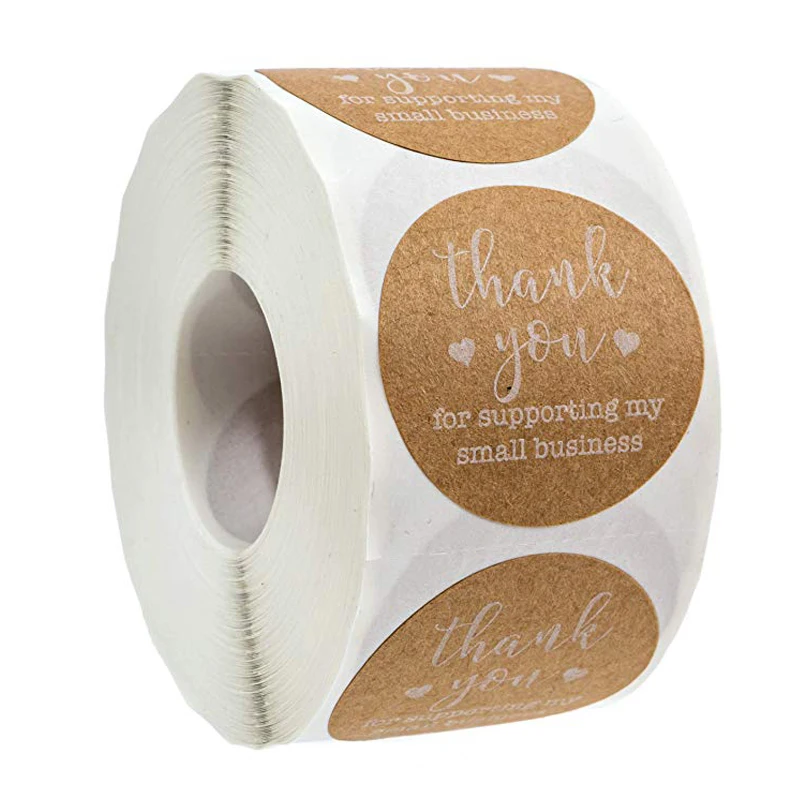 500 шт/рулонный круглый художественные этикетки стикер спасибо за поддержку мои
