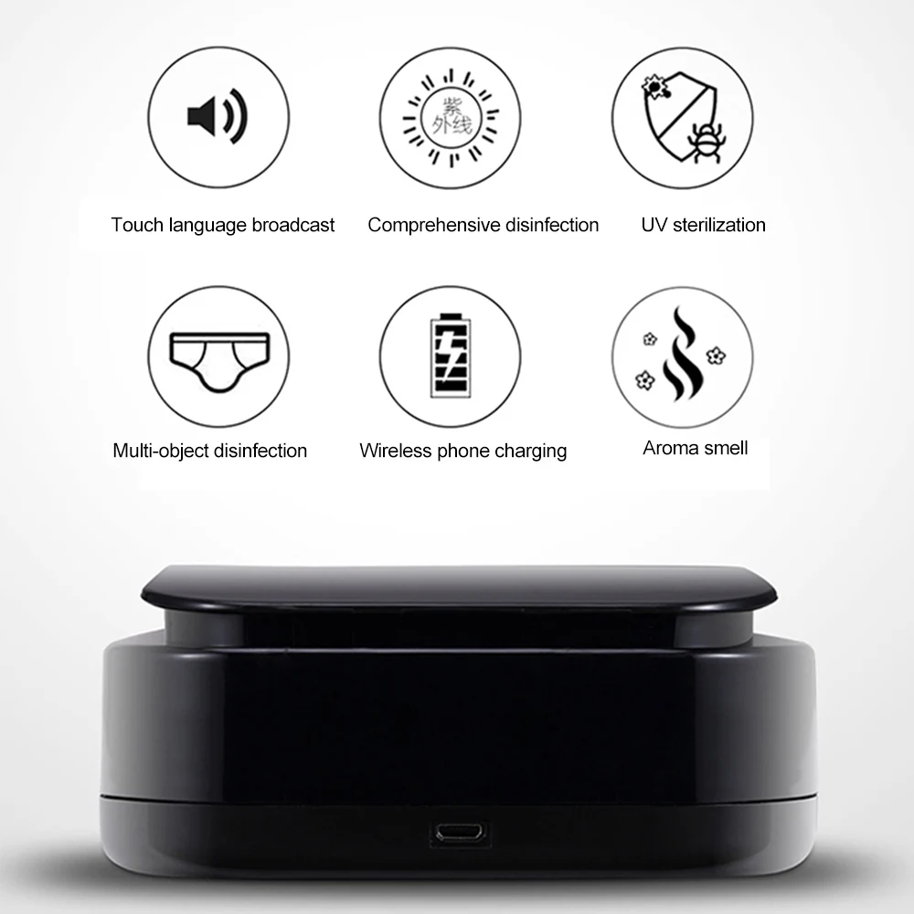 Умная УФ дезинфицирующая маска ультрафиолетовый стерилизатор коробка Uvc легкий