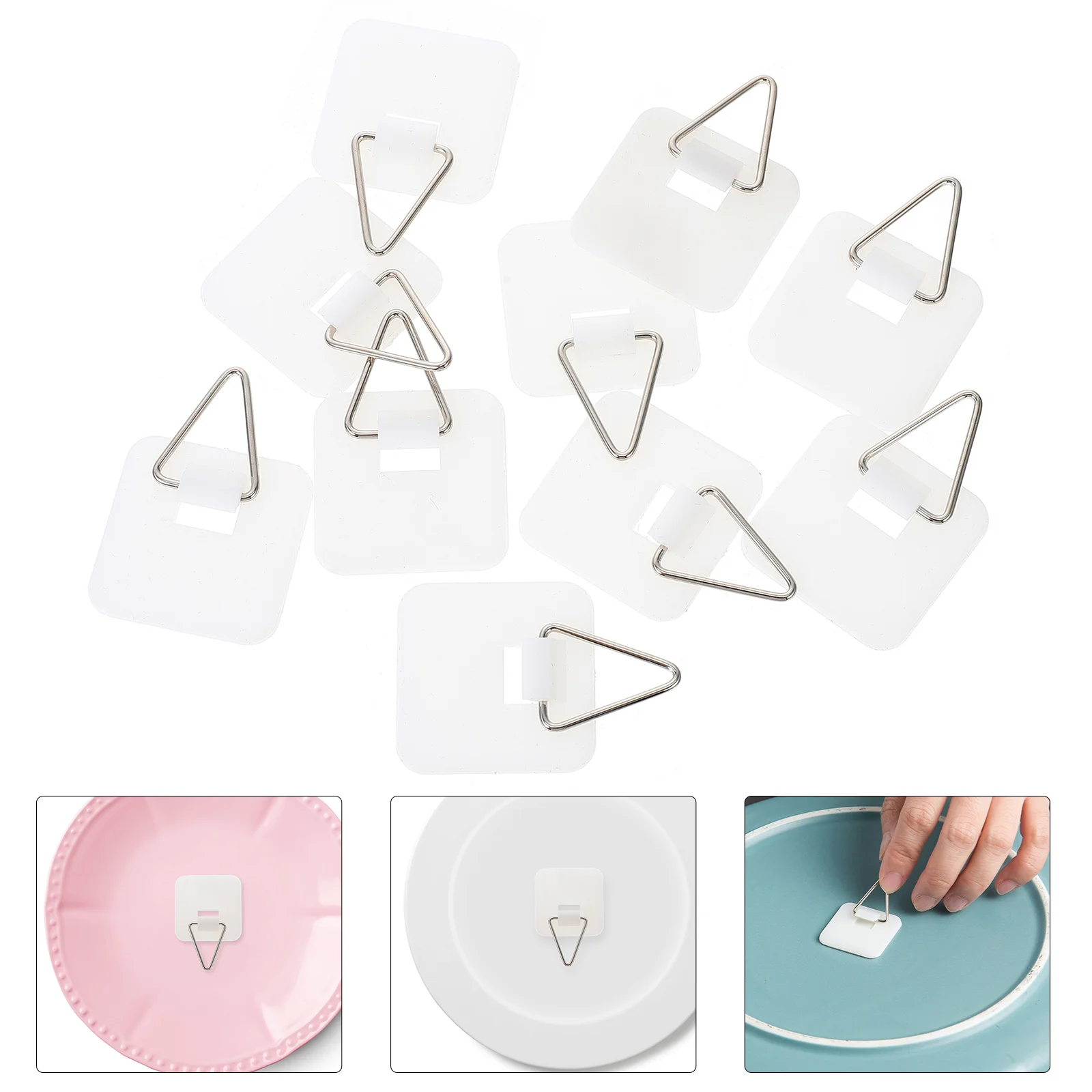 

50pcs Convenient Dish Storage Fixator Hooks Simple Design Dish Hanging Hooks