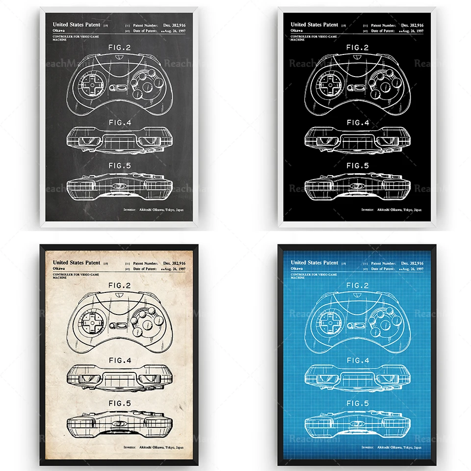 Плакат контроллер SEGA Saturn 1997 ReachMani