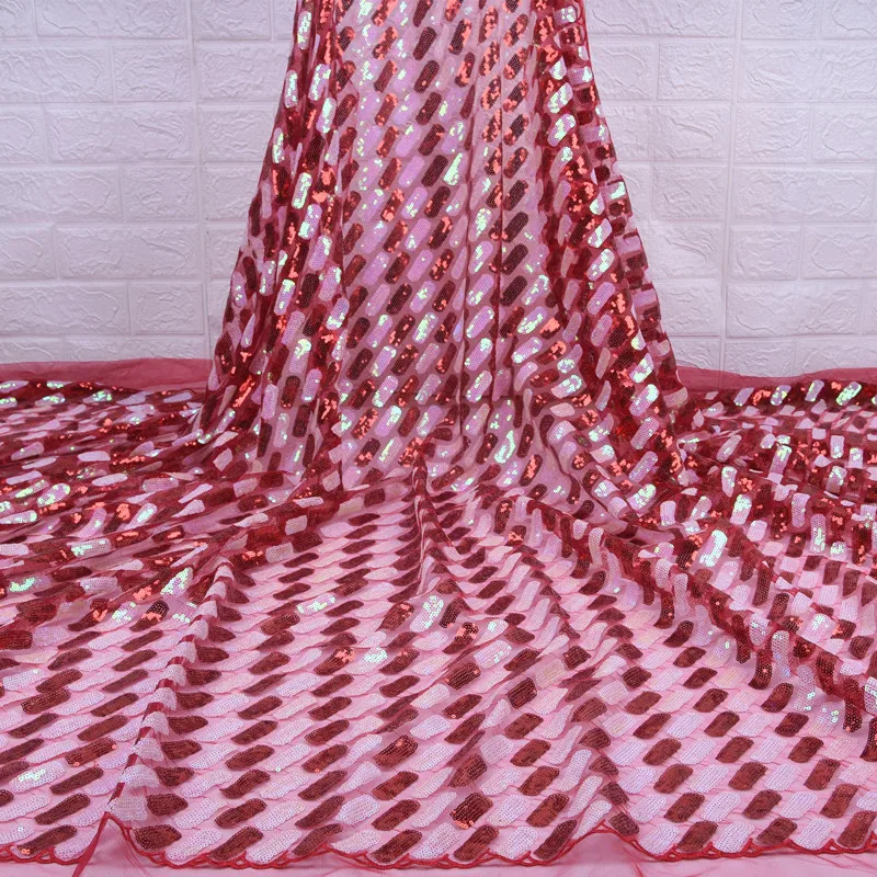 Модная французская сетчатая кружевная ткань фиолетовая африканская сухая с