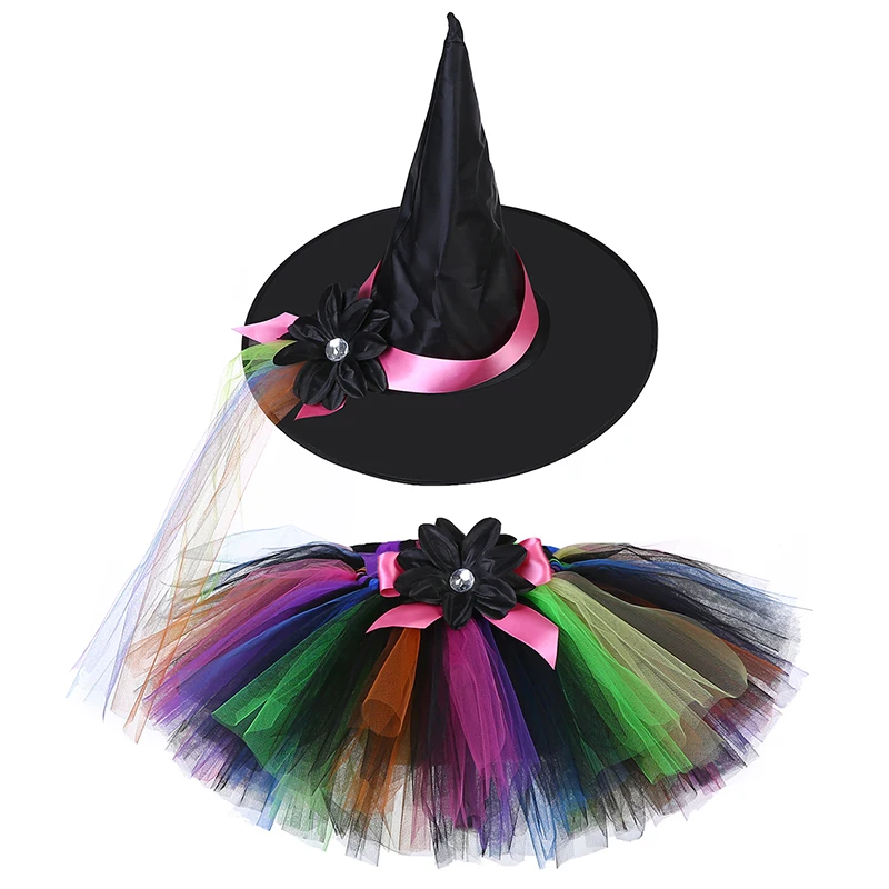 Костюм девочки ведьмы на Хэллоуин страшный дьявол волшебник ролевая игра юбка