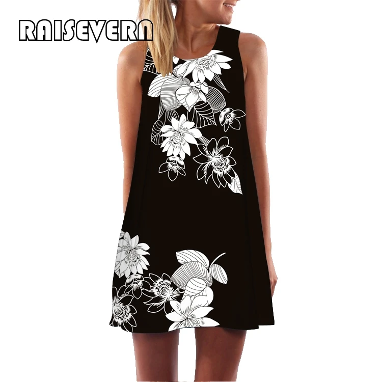 Женское платье с цветочным принтом свободные богемные платья Пляжные летние