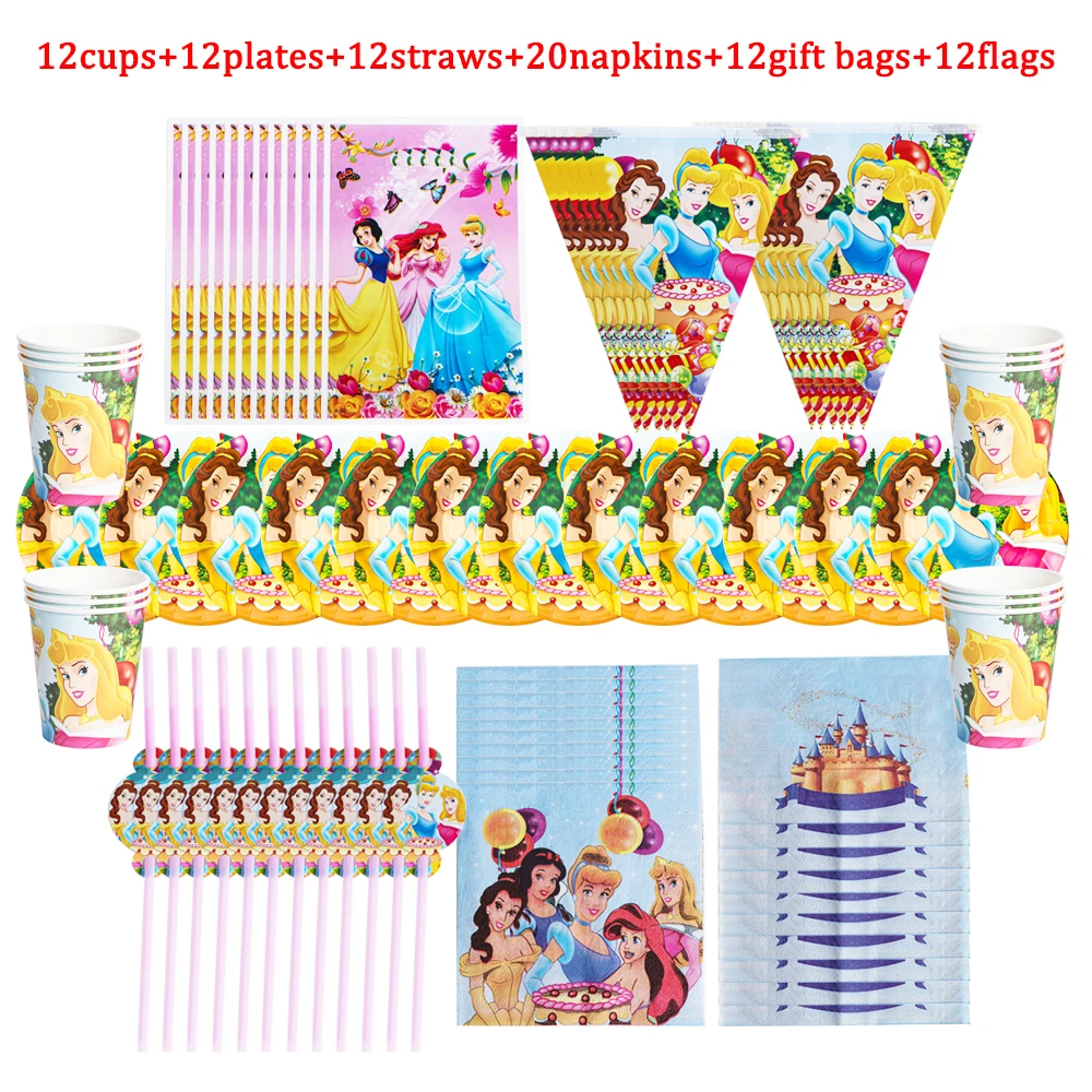 

80/36 шт., одноразовые тарелки для детского дня рождения