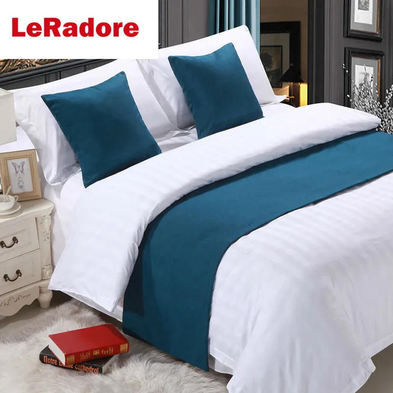 Роскошный Твердый комплект постельного бегуна для гостиницы шарф протектор