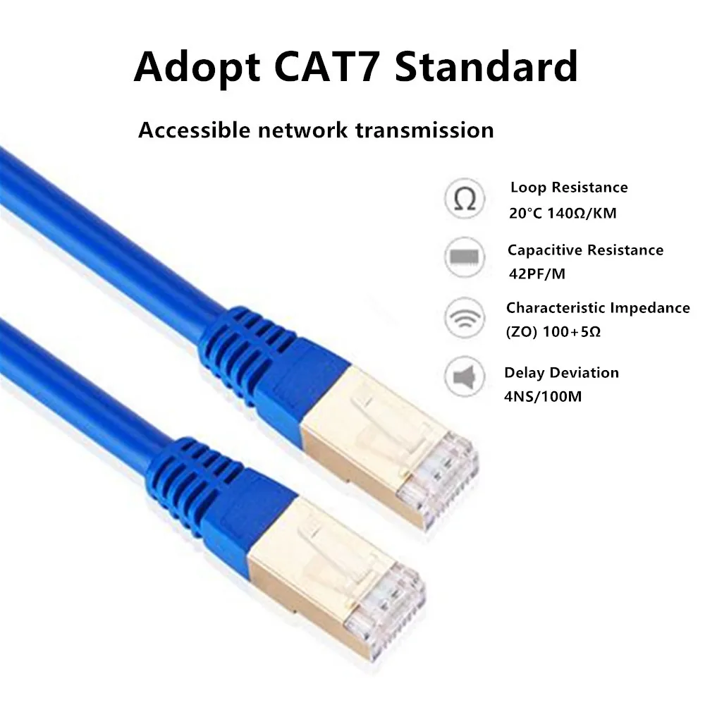 Cat7 сетевой кабель гигабитная высокоскоростная бескислородная медная лента