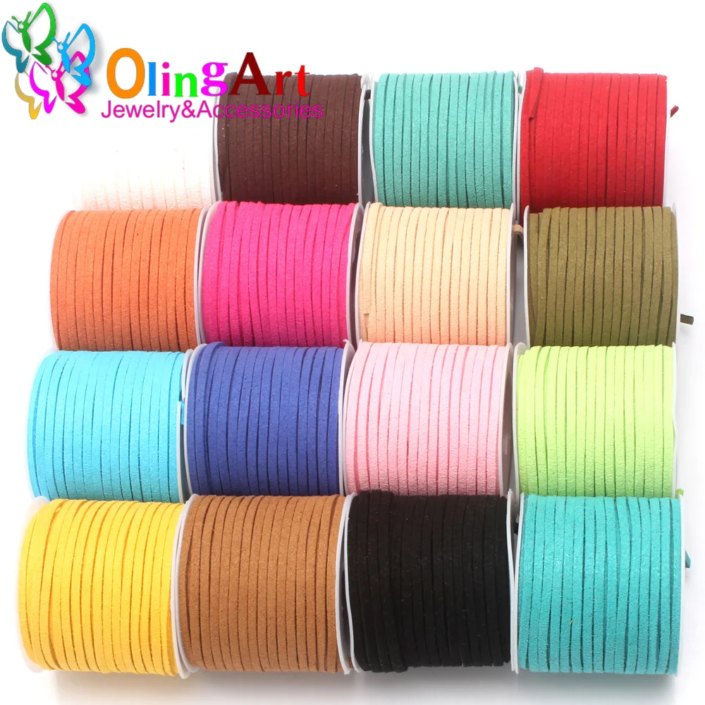 OlingArt 10 м/рулон искусственная замша плоские кожаные шнуры веревка Премиум кашемир