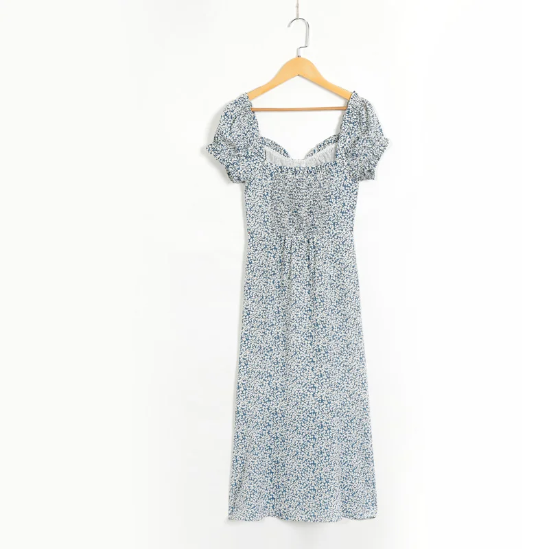 

Summer women's dress casual flower printed slim dress Vestidos