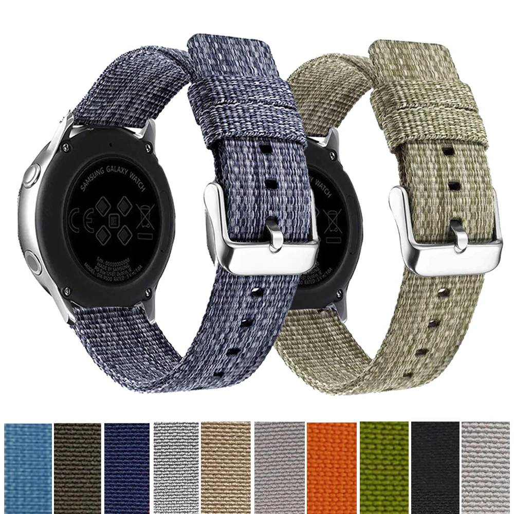 

Ремешок для часов Samsung Galaxy Watch 3 41 45 мм, нейлоновый спортивный сменный Браслет для Samsung Gear S2 S3/Galaxy Watch 3, 20 22 мм