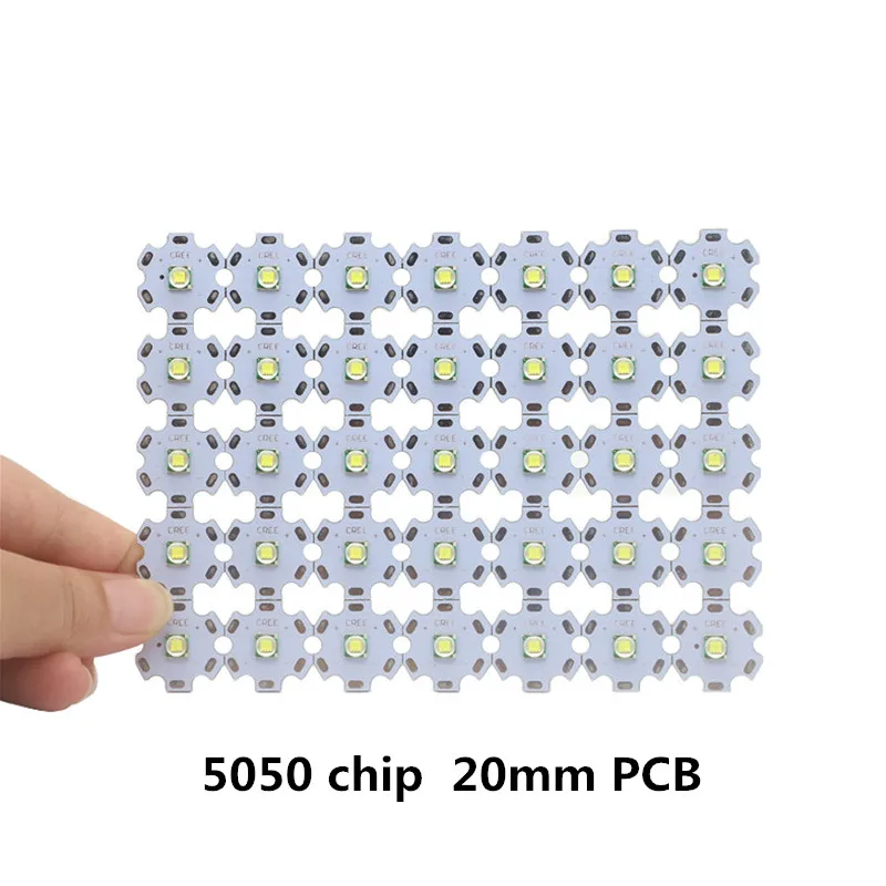 1/5/10/20/50/100 pcs 1-3W LED Beads High power 5050 45mil Emitter Chip 3.2-3.4V LED Cree chips With 10mm 16mm 20mm PCB LED Lamp images - 6