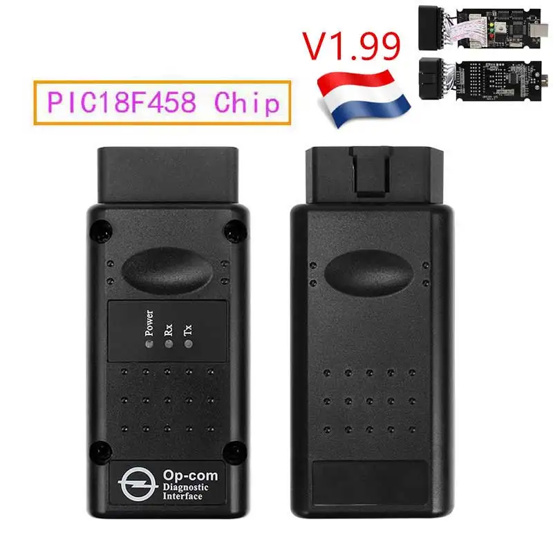 2021 Opcom V1.99 оп ком для Opel obd 2 код ридер OP COM с PIC18F458 подключению CAN шины Интерфейс OBD2