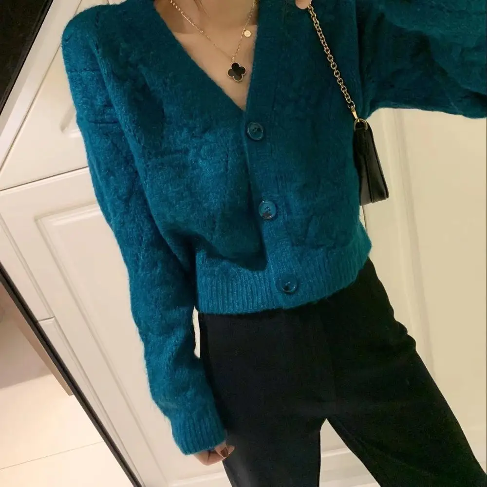 

Women Knitted Casual Cardigan Ladies Open Front Floral Casual Long Sleeve Sweater Coat Outwear
