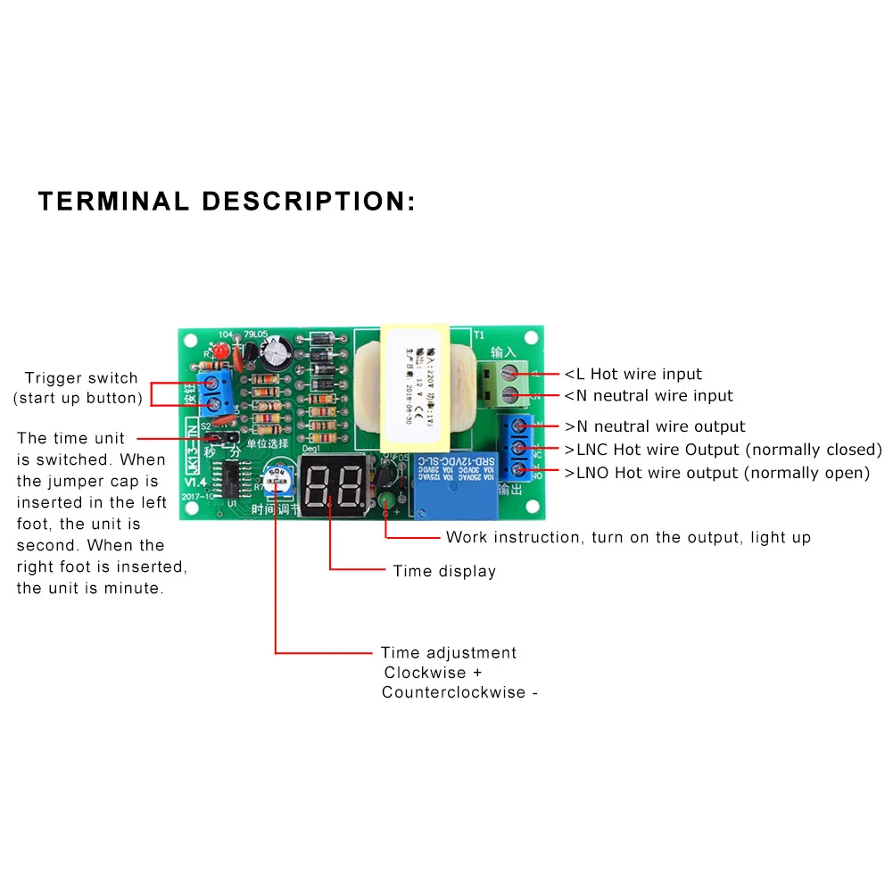 Реле за запозданиевремени модуль датчика Высокая точность таймер коробкой