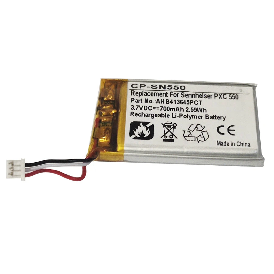 

700mAh Battery for Sennheiser PXC 550,AHB413645PCT