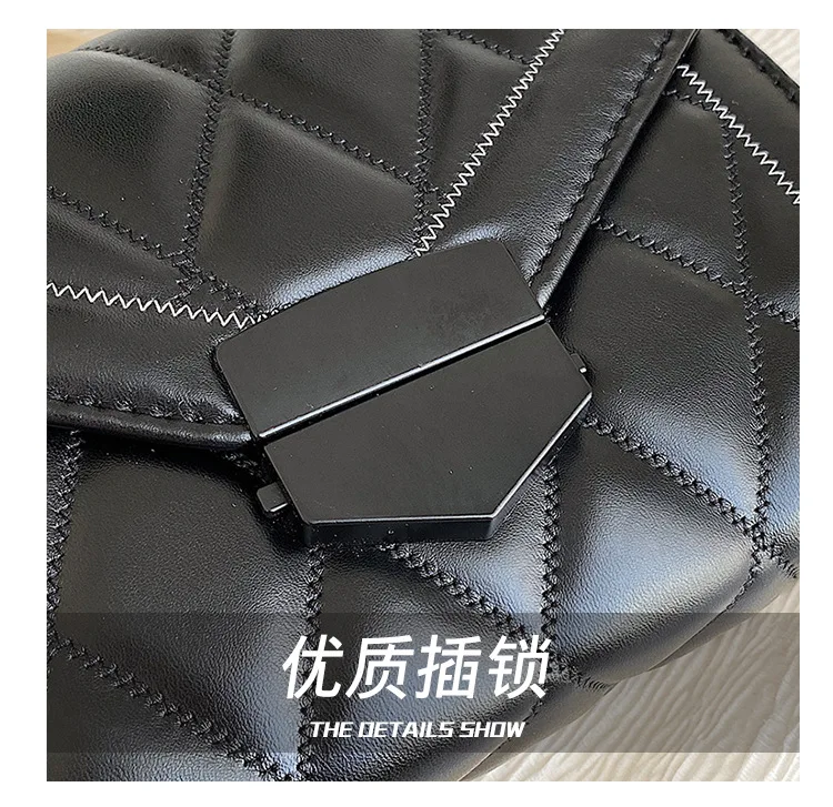 

Women's New Fashion Trendy Rhombus Small Fragrant Style Chain Bag Lock Square Women's Bag Versatile Shoulder Crossbody Bag