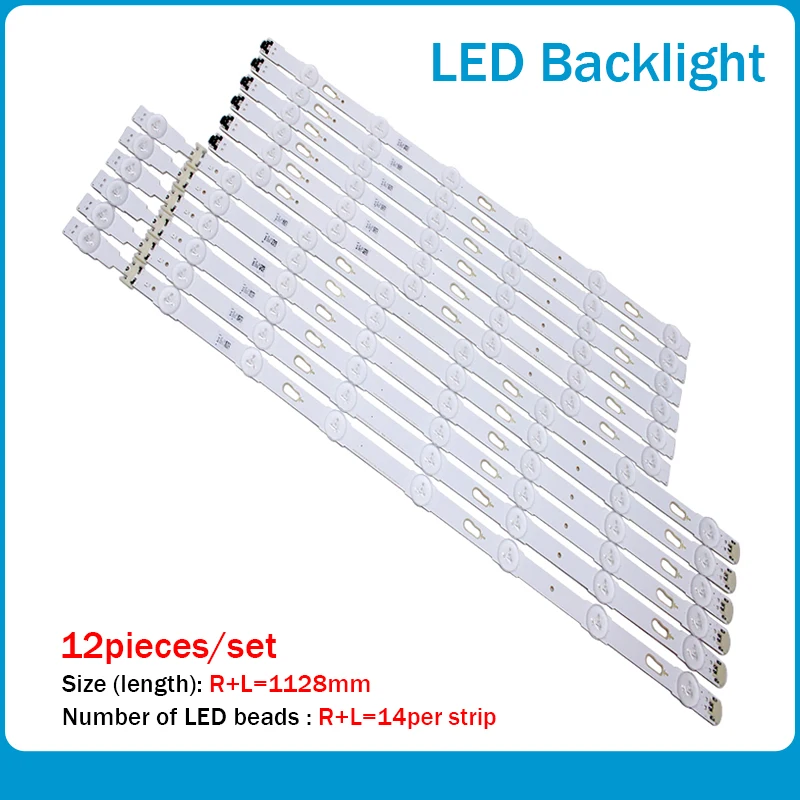 

New 1set=12 PCS LED strip for Samsung UN55KU6000F UN55KU6500 BN96-39659A 39660A 40100A 40099A 34798A 34797A V5DU-550DCA-R1