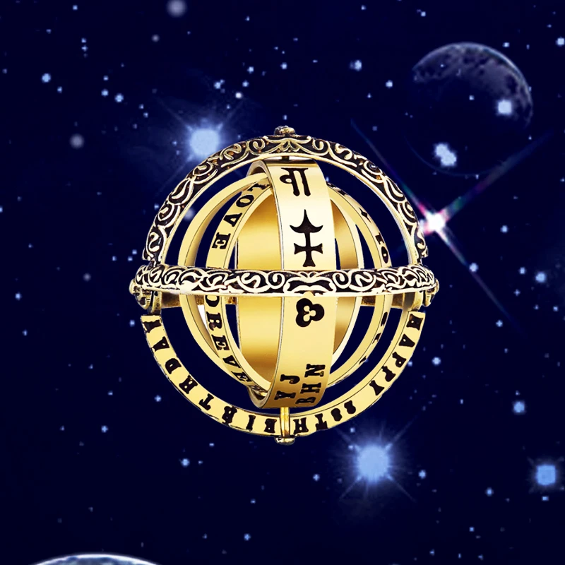 Астрономический шар кольцо с космическим пальцем влюбленная пара ювелирное
