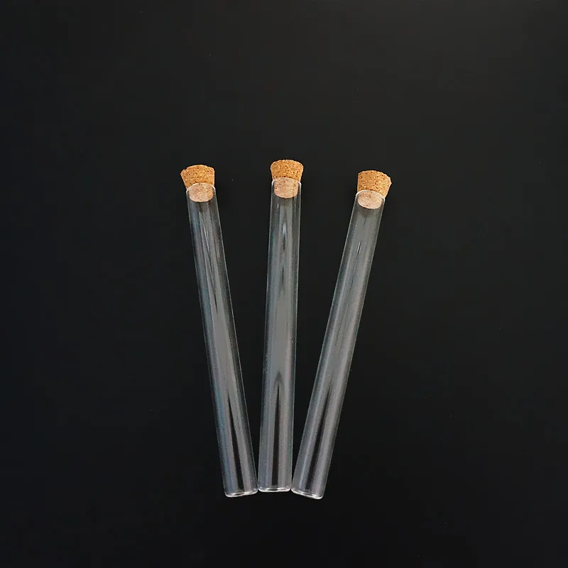 Тестовые трубки с плоским дном из прозрачного стекла 24 шт./лот 10х100 мм пробковой